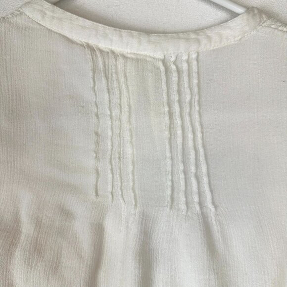 Meadow & Rue Anthropologie Button down Tank White Boho Cottagecore - Picture 2 of 8